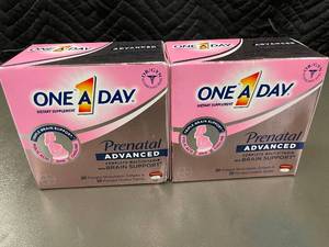 lot 12 image: One A Day Prenatal Advanced Multivitamin Supplement - 2 Boxes