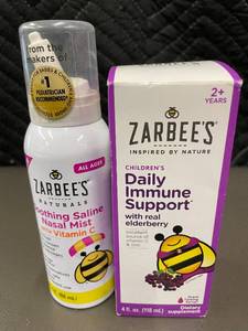 lot 25 image: Zarbees Childrens Daily Immune Support and Soothing Saline Nasal Mist