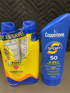 lot 33 image: Set of Sunscreen Lotions Banana Boat Kids Sport and Coppertone Sport