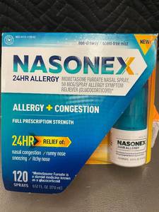 lot 38 image: Nasonex 24HR Allergy Nasal Spray, 120 Sprays