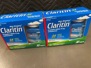 lot 39 image: 2 Bottles of Claritin Non-Drowsy Loratadine Tablets, 30 Count Each
