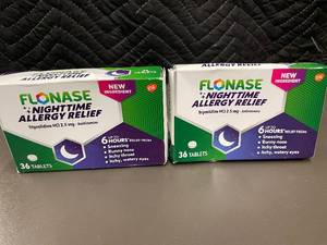 lot 45 image: Flonase Nighttime Allergy Relief Tablets - 36 Count