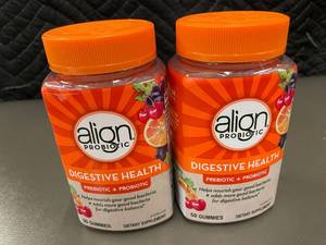 lot 55 image: Align Probiotic Digestive Health Gummies - 2 Bottles