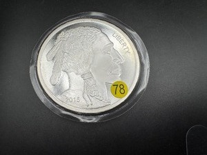 lot 78 image: 2015 Five Ounce .999 Silver Buffalo Round