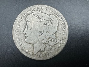 lot 15 image: 1890-S Morgan Silver Dollar