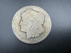 lot 22 image: Better Date 1896-S Morgan Silver Dollar