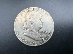 lot 57 image: 1951-D  Franklin Half Dollar