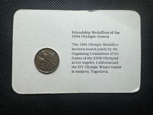 lot 93 image: 1984 Olympic Games Friendship Medallion