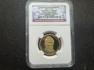 lot 96 image: 18th President Ulysses S Grant 2011 S $1 Early Releases NGC PF 69 Ultra Cameo