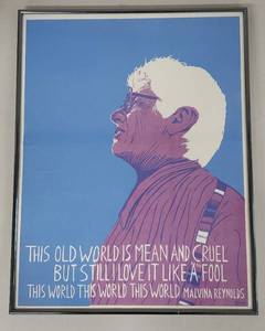lot 21U image: Framed Malvina Reynolds Art Print - This Old World
