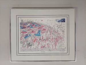 lot 27U image: Framed Signed Print of Lifes a Beach by Artist B. Holley