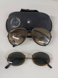 lot 34U image: Lot of 2 Vintage Sunglasses Including Ray-Ban with Case