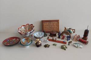 lot 74U image: Collection of Asian-Themed Miniatures and Decor Items - Antique to Contemporary