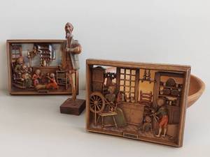 lot 81U image: Collection of Vintage Wooden  Burwood Decor including Figurines and Bowl