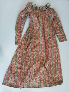 lot 88U image: Vintage Childs Gown with Floral Pattern and Historical Note