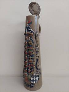 lot 2C image: Huge Tall House of Global Art Bayern Ceramic Beer Stein, 1L