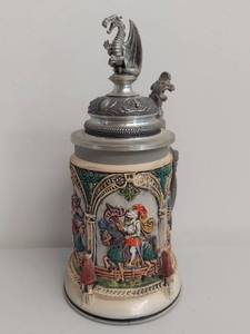 lot 3C image: Limited Edition Old German Beerstein with Dragon Lid