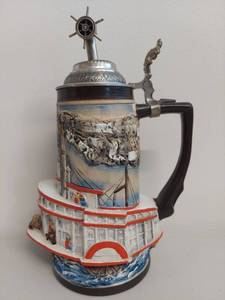 lot 14C image: Limited Edition Handcrafted Keramik Aus Dem Isergebirge Beer Stein