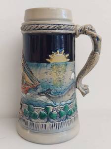 lot 15C image: Limited Edition Thewalt German Beer Stein with Mermaid Handle