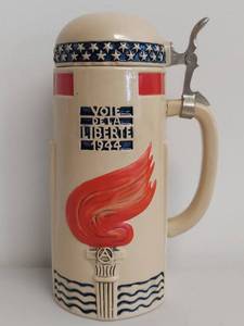 lot 16C image: World War II 50th Anniversary Liberty Commemorative Stein