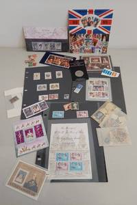 lot 29C image: Collection of Royal Family and Commemorative Stamps with Album Pages