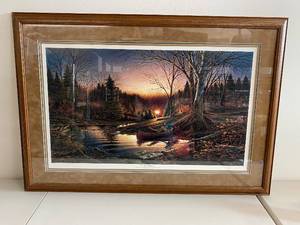 lot 42C image: Terry Redlin Evening Solitude Framed and Signed Print