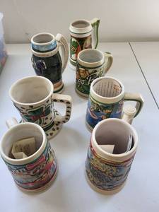 lot 51C image: Set of 7 Budweiser Collectible St Patricks Day Beer Steins
