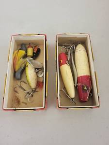 lot 8M image: Vintage South Bend Bait Co. Fishing Lure Set with Original Boxes
