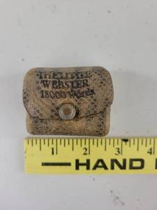 lot 9M image: Vintage Miniature Little Webster Dictionary in Leather Case