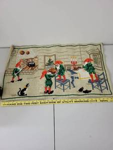 lot 16M image: Pair of Vintage Handcrafted Christmas Wall Hangings incl. Nissen Gnomes