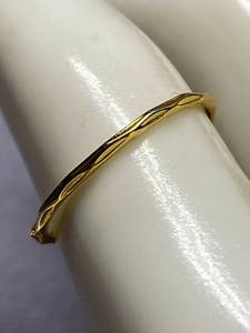 lot 32B image: Gold-Tone Delicate Ring 925 Sterling Silver Size 7.75