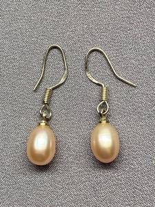 lot 33B image: Sterling Silver 925 Pink Pearl Earrings