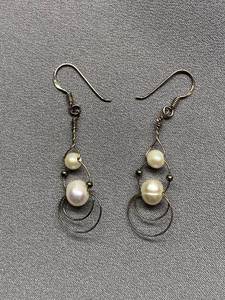 lot 48B image: Pearl Sterling Silver 925 Earrings