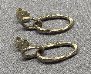 lot 59B image: Sterling Silver 925 Hammered Earrings