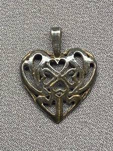 lot 75B image: Sterling Silver Heart Pendant 925