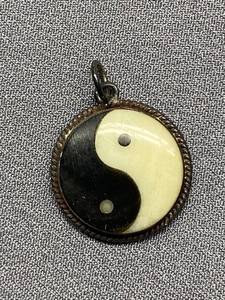 lot 91B image: Vintage Yin Yang Pendant Sterling Silver 925