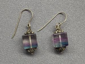 lot 92B image: Sterling Silver 925 Cube Earrings