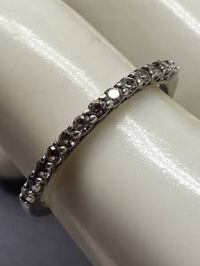 lot 100B image: Sterling Silver 925 Eternity Band Ring US 9