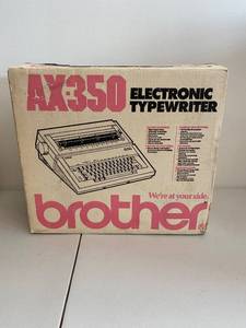lot 10H image: Brother AX-350 Electronic Typewriter with Users Guide