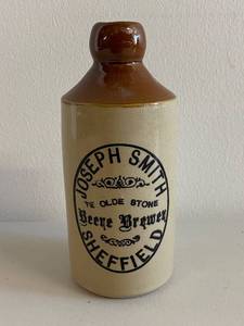 lot 71H image: Vintage Joseph Smith Sheffield Stoneware Beer Bottle