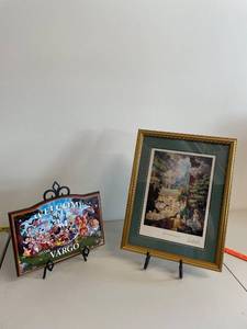lot 95U image: Set of 2 Art Prints with Easel Stands