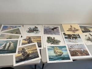 lot 101U image: Set of Wildlife and Nautical Art Prints