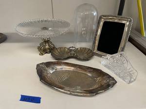 lot 103U image: Collection of Silver and Glass Tableware Items