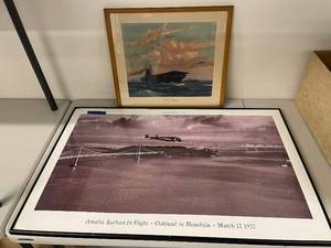lot 112U image: Amelia Earhart and USS Hornet Aviation Art Prints