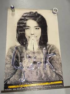 lot 115U image: Original Bjork Album Debut Poster with Track List