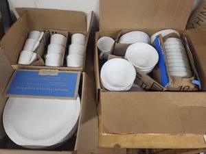 lot 19S image: Set of Corelle Centura Dinnerware Service for 8 - Plates, Bowls, Cups, and Saucers