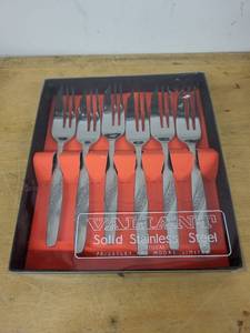 lot 24S image: Set of 6 Valiant Stainless Steel Forks