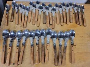 lot 27S image: Set of 24 Stainless Steel Flatware Pieces by Japan