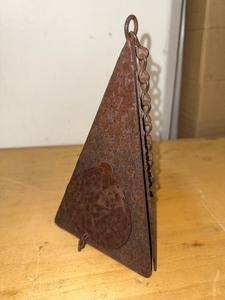 lot 268H image: Vintage Rustic Metal Wind Chime with Chain