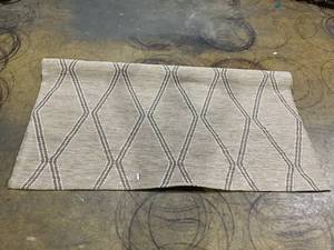 lot 62 image: Jute Diamond Tapestry Rectangular Woven Outdoor Area Rug Taupe - Threshold